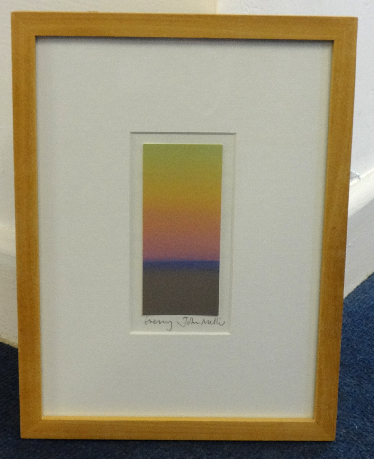 JOHN MILLER (1931-2002) watercolour 'Evening Sunset', signed 11cm x 6cm - Image 2 of 2