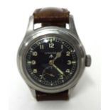 Longines. A stainless steel manual wind military Wristwatch, reference 23088, case number 4388,