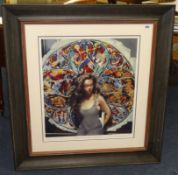 ROBERT LENKIEWICZ (1941-2002) 'Anna (Stained Glass Window), Last Judgement, Project 18', signed