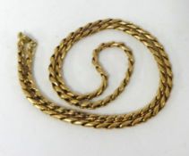 A 9ct gold chain, 28.8g, approx 59cm long.