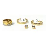 Georg Jensen. An 18ct three colour gold Fusion three part wedding Ring, number 56, London 2000,