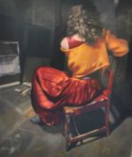 ROBERT LENKIEWICZ (1941-2002) 'Study of Esther, (Gas Fire), St.Antony Theme, Project 18', signed