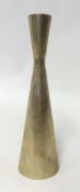 A silver bark finished specimen vase with cylindrical base and flared upper section by House of