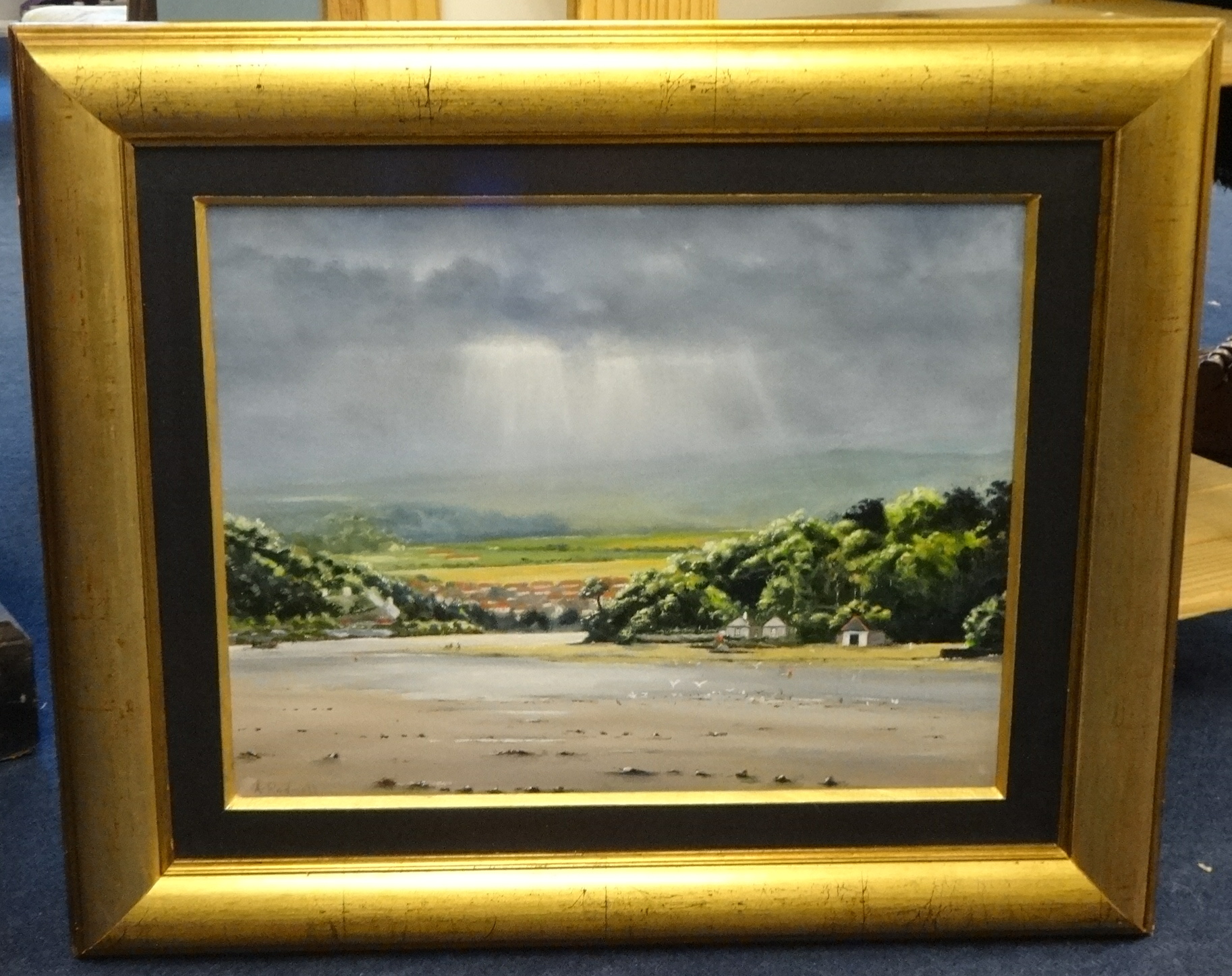 ARTHUR RODMELL (current Plymouth artist) oil on canvas board 'Saltram Lodge' signed, 37cm x 45cm.