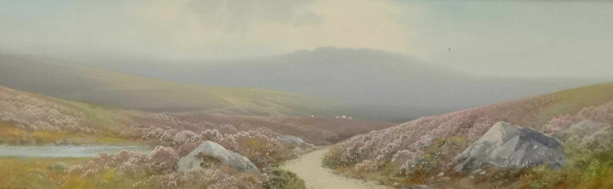 R.D.SHERRIN (1891-1979) 'Dartmoor', watercolour, signed, 26cm x 76cm