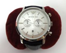Emporio Armani. New/Old stock, a stainless steel gentlemans Wristwatch, model AR-0577.