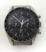 Omega. A Speedmaster Professional" First man on the moon" gentleman's stainless steel Wristwatch,
