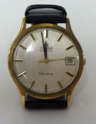 Omega, Automatic, Geneve. A 9ct gold gentlemans date Wristwatch, reference 1625422, movement