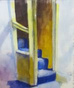 ROBERT LENKIEWICZ (1941-2002) 'The Little Staircase/Mud bank Cottage Kitley', watercolour, 28cm x