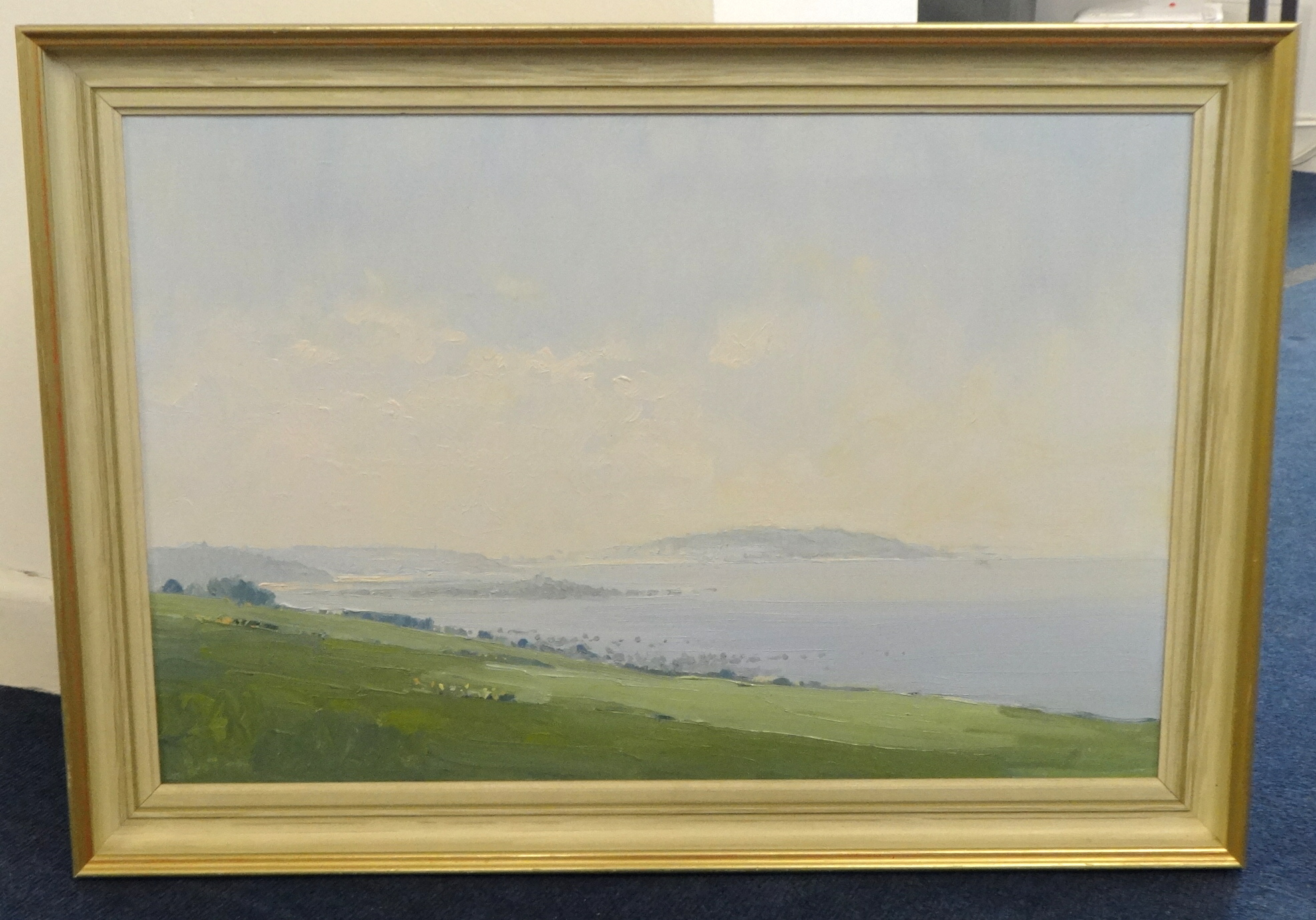 JOHN MILLER (1931-2002) oil 'Study of Isles of Scilly', a study for the commissioned painting - Image 2 of 2