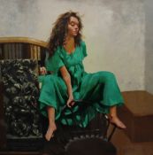 ROBERT LENKIEWICZ (1941-2002) 'Anna in the Green Dress, Painter With Women, St Antony Theme'