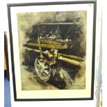 David Shepherd print 'Study for Oil, Muck and Sunlight', 51cm x 61cm