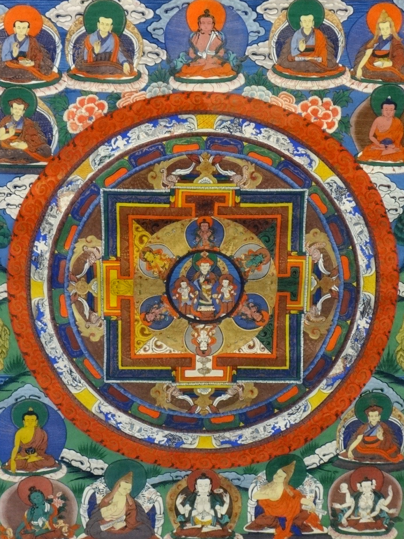 A Tibetan Mandala (Thangka), 54cm x 40cm. - Image 2 of 2