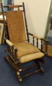 An Edwardian rocking chair