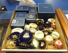 A collection of 26 Halcyon Days porcelain and other boxes several with original boxes and