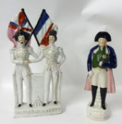 Two figures including' Napoleon' and 'Napoleon and Albert', tallest 36cm