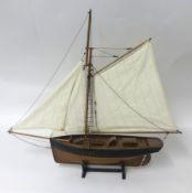A model sailing boat owned by people who owned Lulworth Castle the Weld estate