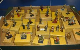 A collection of 29 lead historical figures, mostly in original boxes labelled, Charles Morrell, 50