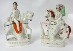 Two figures, a pair including 'Prince of Wales', 24cm