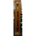 A Griffin and Tatlock FORTIN barometer in glazed cabinet, height 125cm including cabinet (a detailed