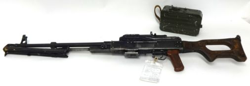 A Russian PKM GPMG complete with ammo tin