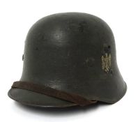 A German Model 1916 Steel Helmet, reissued 1939-40.