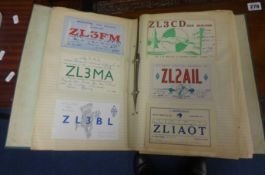 An interesting album of amateur radio contact cards (CQ) circa 1950