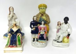 Five figures including 'Queen Victoria', 'Uncle Tom and Eva', 'Prince Albert and Victoria' and