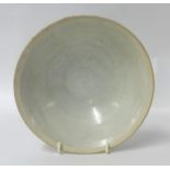 A Chinese pale porcelain bowl, with faint underglaze decoration, diameter 19cm.