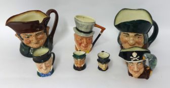 Six Doulton character jugs and another (7)