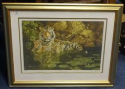 Stephen Gayford two limited edition prints including 'Tiger Family' and 'Reflected Glory'