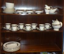 An extensive Doulton tea and dinner service in the 'Harlow' pattern, approximately 52 pieces, list