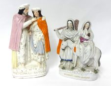 Two figures including 'Prodigals Return' and 'Flight into Egypt', tallest 35cm