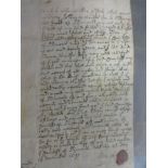 An interesting 17th century disclaimer on vellum dated 1691 from The Earl of Plymouth describing