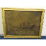 WILLIAM LANGLEY Victorian school oil on canvas 'River scene' and two other pictures including '