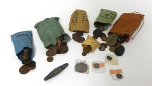 Collection of various general coinage including copper pennies etc.