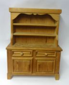 A miniature pine dresser, width 54cm.