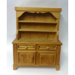 A miniature pine dresser, width 54cm.