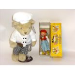 A Pelham puppet (boxed), 'Dutch Girl', t/w a modern bear 'Chef Bear'.