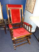 An American Edwardian rocking chair
