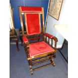 An American Edwardian rocking chair