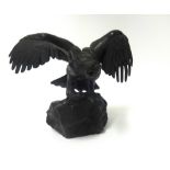 After Antoine Louis Barye, cast by Barbedienne. a bronze eagle, signed, height 22cm.