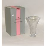 A modern Stuart Crystal vase, boxed.