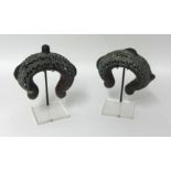 A pair of Benin bronze Nigerian Komigs armbands (2).