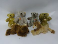 Six modern Steiff teddy bears (3 with certificates).