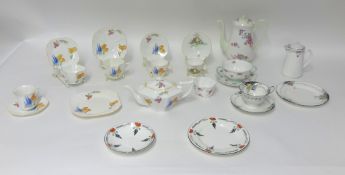 A mixed collection of Shelley including Queen Anne design 'antique trio' etc.