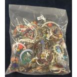 A quantity of costume jewellery.