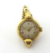 Jaeger- le-Coultre. A 9ct gold manual wind ladies wristwatch, London 1956, the movement 1183932,