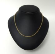 A 9ct gold rope twist chain, length 62cm, weight 11.5 grams