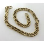 A 9ct gold fancy link necklace, weight 18.3 grams.
